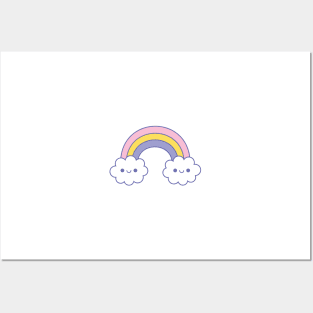 Happy Rainbow Clouds Posters and Art